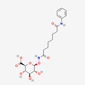 molecular formula C₂₀H₂₈N₂O₉ B1140352 Vorinostat-o-glucuronide CAS No. 863456-50-2
