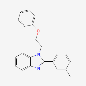 molecular formula C22H20N2O B11403533 2-(3-methylphenyl)-1-(2-phenoxyethyl)-1H-benzimidazole 