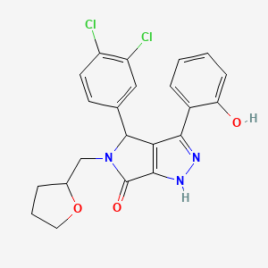 4-(3,4-dichlorophenyl)-3-(2-hydroxyphenyl)-5-(tetrahydrofuran-2-ylmethyl)-4,5-dihydropyrrolo[3,4-c]pyrazol-6(1H)-one