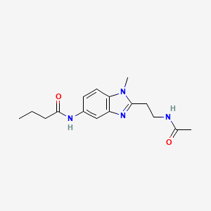 molecular formula C16H22N4O2 B11403553 N-[2-[2-(Acetylamino)ethyl]-1-methyl-1H-benzimidazol-5-yl]butanamide CAS No. 876710-48-4