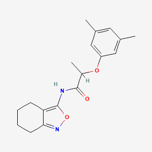 molecular formula C18H22N2O3 B11403567 2-(3,5-dimethylphenoxy)-N-(4,5,6,7-tetrahydro-2,1-benzoxazol-3-yl)propanamide 