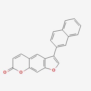 molecular formula C21H12O3 B11403569 3-(naphthalen-2-yl)-7H-furo[3,2-g]chromen-7-one 