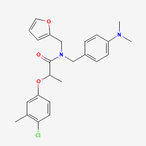 2-(4-chloro-3-methylphenoxy)-N-[4-(dimethylamino)benzyl]-N-(furan-2-ylmethyl)propanamide