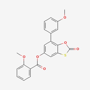 7-(3-Methoxyphenyl)-2-oxo-1,3-benzoxathiol-5-yl 2-methoxybenzoate