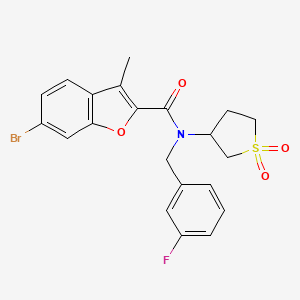 6-bromo-N-(1,1-dioxidotetrahydrothiophen-3-yl)-N-(3-fluorobenzyl)-3-methyl-1-benzofuran-2-carboxamide