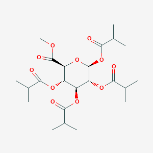 molecular formula C₂₃H₃₆O₁₁ B1140361 Methyl 1,2,3,4-tetra-o-isobutyryl-beta-d-glucopyranuronate CAS No. 150607-94-6