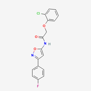 2-(2-chlorophenoxy)-N-[3-(4-fluorophenyl)-1,2-oxazol-5-yl]acetamide