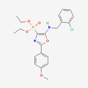 Diethyl {5-[(2-chlorobenzyl)amino]-2-(4-methoxyphenyl)-1,3-oxazol-4-yl}phosphonate