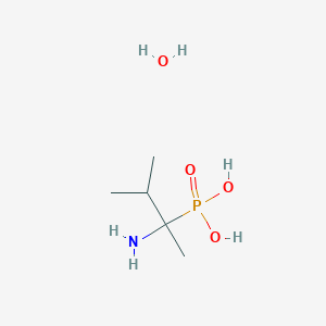 molecular formula C5H14NO3P B1140363 (2-Amino-3-methylbutan-2-yl)phosphonic acid;hydrate CAS No. 101804-01-7