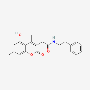 2-(5-hydroxy-4,7-dimethyl-2-oxo-2H-chromen-3-yl)-N-(2-phenylethyl)acetamide