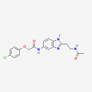 N-{2-[2-(acetylamino)ethyl]-1-methyl-1H-benzimidazol-5-yl}-2-(4-chlorophenoxy)acetamide