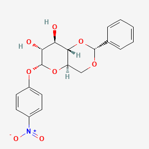 molecular formula C₁₉H₁₉NO₈ B1140369 p-Nitrophenyl 4,6-Benzylidene-alpha-D-glucopyranoside CAS No. 85906-27-0