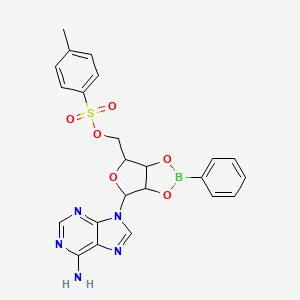 molecular formula C₂₃H₂₂BN₅O₆S B1140371 5'-Tosyladenosine-2',3'-O-phenylboronate CAS No. 23312-76-7