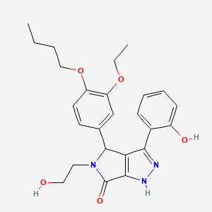 4-(4-butoxy-3-ethoxyphenyl)-5-(2-hydroxyethyl)-3-(2-hydroxyphenyl)-4,5-dihydropyrrolo[3,4-c]pyrazol-6(1H)-one