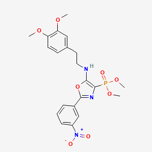 Dimethyl (5-{[2-(3,4-dimethoxyphenyl)ethyl]amino}-2-(3-nitrophenyl)-1,3-oxazol-4-YL)phosphonate