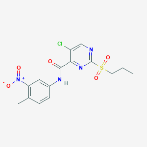 5-chloro-N-(4-methyl-3-nitrophenyl)-2-(propylsulfonyl)pyrimidine-4-carboxamide