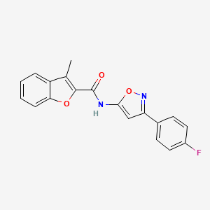 N-[3-(4-fluorophenyl)-1,2-oxazol-5-yl]-3-methyl-1-benzofuran-2-carboxamide