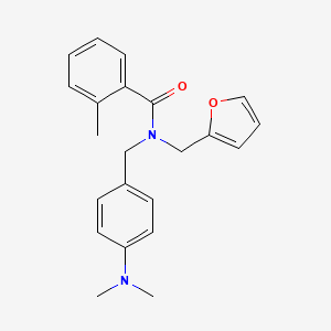 N-[4-(dimethylamino)benzyl]-N-(furan-2-ylmethyl)-2-methylbenzamide