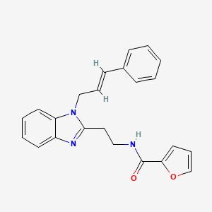 N-(2-{1-[(2E)-3-phenylprop-2-en-1-yl]-1H-benzimidazol-2-yl}ethyl)furan-2-carboxamide