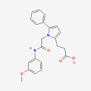 3-(1-{2-[(3-methoxyphenyl)amino]-2-oxoethyl}-5-phenyl-1H-pyrrol-2-yl)propanoic acid