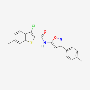 3-chloro-6-methyl-N-[3-(4-methylphenyl)-1,2-oxazol-5-yl]-1-benzothiophene-2-carboxamide