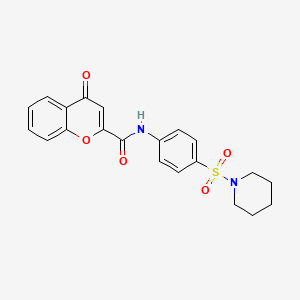 4-oxo-N-[4-(piperidin-1-ylsulfonyl)phenyl]-4H-chromene-2-carboxamide