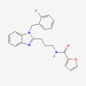 N-{3-[1-(2-fluorobenzyl)-1H-benzimidazol-2-yl]propyl}furan-2-carboxamide