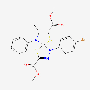 Dimethyl 1-(4-bromophenyl)-8-methyl-9-phenyl-4,6-dithia-1,2,9-triazaspiro[4.4]nona-2,7-diene-3,7-dicarboxylate