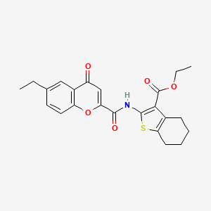 ethyl 2-{[(6-ethyl-4-oxo-4H-chromen-2-yl)carbonyl]amino}-4,5,6,7-tetrahydro-1-benzothiophene-3-carboxylate