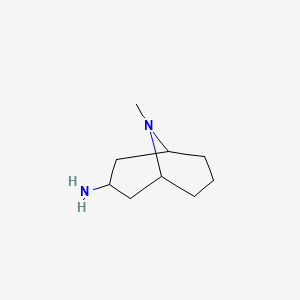 molecular formula C₉H₁₈N₂ B1140388 Endo-3-amine-9-methyl-9-azabicyclo[3,3,1]nonane CAS No. 76272-56-5