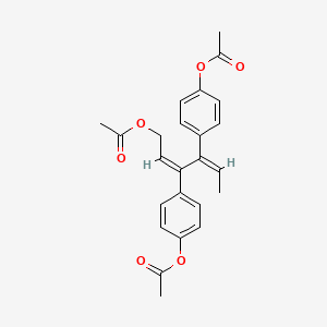 molecular formula C₂₄H₂₄O₆ B1140390 1-O-Acetyl-3,4-bis-(4-acetoxyphenyl)-hexa-2,4-dien-1-ol CAS No. 70101-24-5