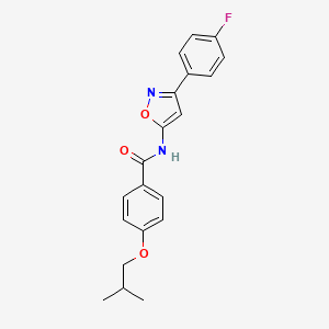 N-[3-(4-fluorophenyl)-1,2-oxazol-5-yl]-4-(2-methylpropoxy)benzamide