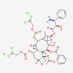 molecular formula C₄₄H₄₇Cl₆NO₁₆ B1140393 N-脱-叔丁氧羰基-10-去乙酰-7,10-O-双{[(2,2,2-三氯乙基)氧羰基]} 紫杉醇 CAS No. 114915-16-1
