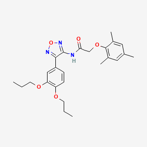 N-[4-(3,4-dipropoxyphenyl)-1,2,5-oxadiazol-3-yl]-2-(2,4,6-trimethylphenoxy)acetamide