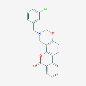 3-(3-chlorobenzyl)-3,4-dihydro-2H,6H-benzo[3,4]chromeno[8,7-e][1,3]oxazin-6-one