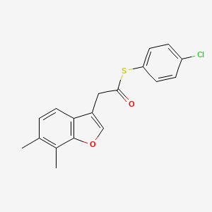 S-(4-chlorophenyl) (6,7-dimethyl-1-benzofuran-3-yl)ethanethioate