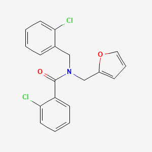 2-chloro-N-(2-chlorobenzyl)-N-(furan-2-ylmethyl)benzamide