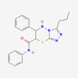 molecular formula C20H21N5OS B11404008 N,6-diphenyl-3-propyl-6,7-dihydro-5H-[1,2,4]triazolo[3,4-b][1,3,4]thiadiazine-7-carboxamide 