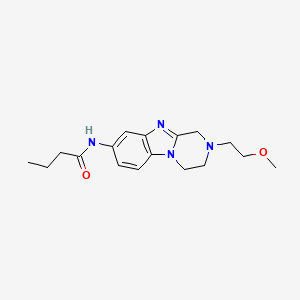 molecular formula C17H24N4O2 B11404024 N-[2-(2-methoxyethyl)-1,2,3,4-tetrahydropyrazino[1,2-a]benzimidazol-8-yl]butanamide 