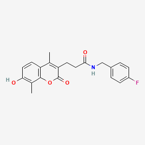 N-(4-fluorobenzyl)-3-(7-hydroxy-4,8-dimethyl-2-oxo-2H-chromen-3-yl)propanamide