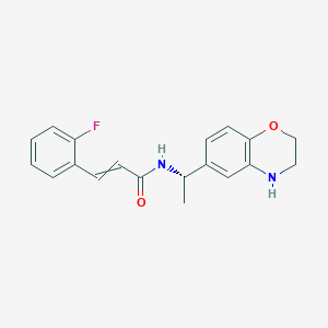 molecular formula C₁₉H₁₉FN₂O₂ B1140405 (E)-3-(2-Fluorophenyl)-N-((S)-1-(3,4-dihydro-2H-benzo[1,4]oxazin-6-YL)-ethyl]acrylamide CAS No. 697287-48-2