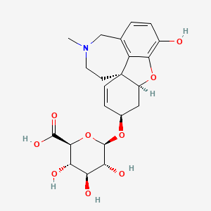 molecular formula C₂₂H₂₇NO₉ B1140406 O-Desmethyl galanthamine b-D-glucuronide CAS No. 464189-54-6