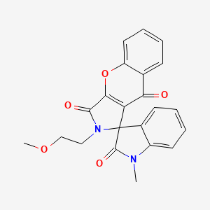 2-(2-methoxyethyl)-1'-methyl-2H-spiro[chromeno[2,3-c]pyrrole-1,3'-indole]-2',3,9(1'H)-trione