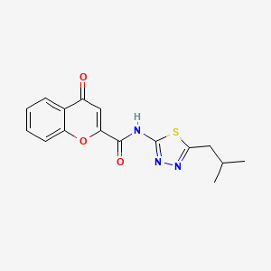 N-[5-(2-methylpropyl)-1,3,4-thiadiazol-2-yl]-4-oxo-4H-chromene-2-carboxamide