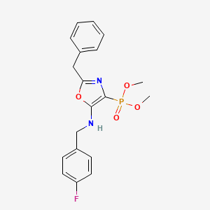 Dimethyl (2-benzyl-5-{[(4-fluorophenyl)methyl]amino}-1,3-oxazol-4-YL)phosphonate