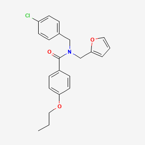 N-(4-chlorobenzyl)-N-(furan-2-ylmethyl)-4-propoxybenzamide