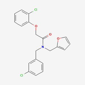 N-(3-chlorobenzyl)-2-(2-chlorophenoxy)-N-(furan-2-ylmethyl)acetamide