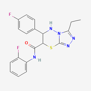 3-ethyl-N-(2-fluorophenyl)-6-(4-fluorophenyl)-6,7-dihydro-5H-[1,2,4]triazolo[3,4-b][1,3,4]thiadiazine-7-carboxamide