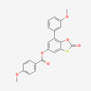 7-(3-Methoxyphenyl)-2-oxo-1,3-benzoxathiol-5-yl 4-methoxybenzoate