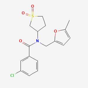 3-chloro-N-(1,1-dioxidotetrahydrothiophen-3-yl)-N-[(5-methylfuran-2-yl)methyl]benzamide